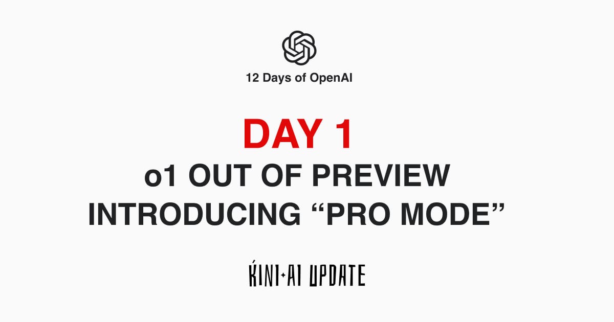 Day 1 - OpenAI Unleashes "o1" & "Pro Mode"
